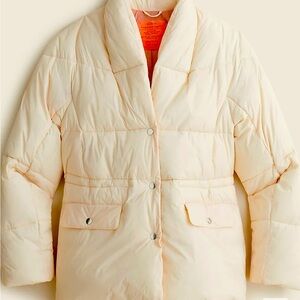 J Crew Alps Puffer Jacket with Prima Loft.